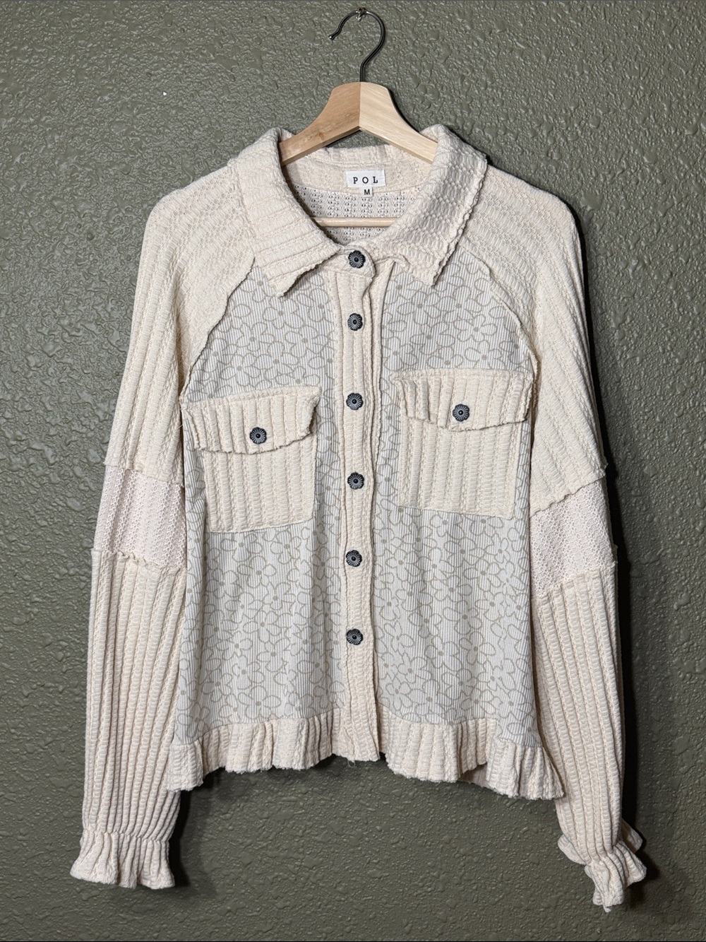 POL FLORAL VANILLA CREAM SHACKET
